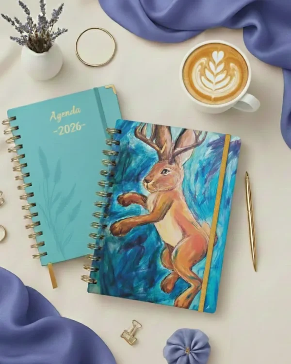Agenda de diseño Leyenda Silvestre con ilustraciones de naturaleza de Dafne Aguilar Estilo Indi.