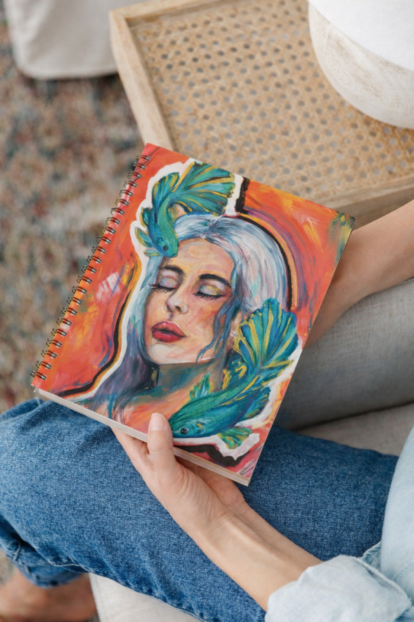 Agenda Sueño de Agua ilustración natural acuática de Dafne Aguilar Estilo Indi.